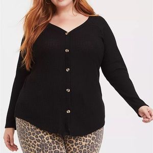 Torrid 1X Waffle Knit Lightweight Shirt